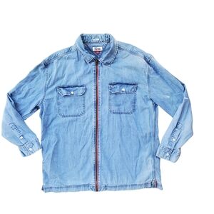 Vintage Tommy Hilfiger Denim Zip Up Jacket 90s